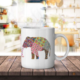 African Elephant Painting - Coffee Mug