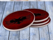 Albanian Flag Modern - Drink Coaster Gift Set