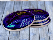 Alice in Wonderland Chesire Here - Drink Coaster Gift Set