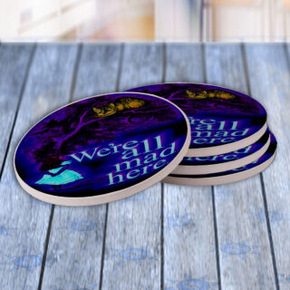 Alice in Wonderland Chesire Here - Drink Coaster Gift Set