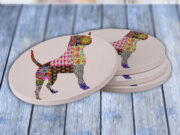 American Bulldog Pattern - Drink Coaster Gift Set