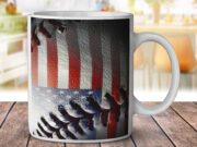 American Flag Baseball Stitch - Coffee Mug