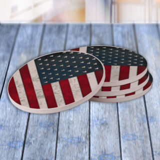 American Flag - Drink Coaster Gift Set