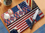 American Flag USA Stripes - Cutting Board