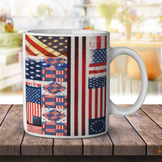 American Flag USA Stripes - Coffee Mug