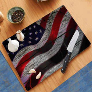 American Flag Wood Texture - Cutting Board