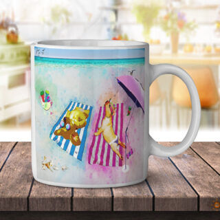 Beach Chihuahua Cocker Spaniel Summer Party - Coffee Mug