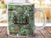 Bird Cage Castle Painting - Coffee Mug