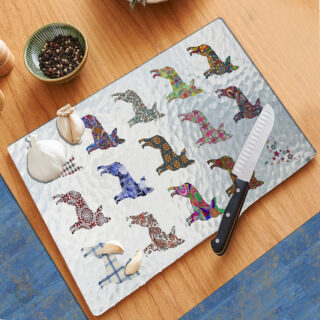 Boston Terrier Dog Pattern - Cutting Board