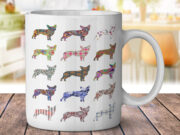 Boston Terrier Dog Pattern - Coffee Mug