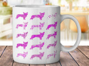Boston Terrier Painting Pattern - Coffee Mug