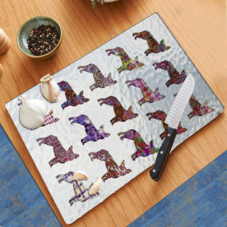 Boston Terrier Pattern - Cutting Board