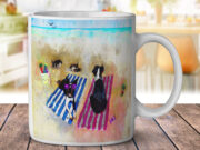 Bull Terrier Beach Summer Puppy Party - Coffee Mug