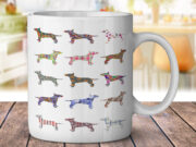 Bull Terrier Pattern - Coffee Mug