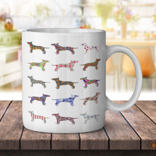 Bull Terrier Pattern - Coffee Mug