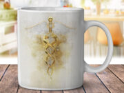 Caduceus Art Watercolor - Coffee Mug