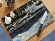 Colorado Rocky Mountain National Park Painting - Cutting Board