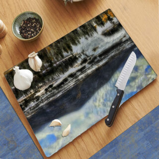 Colorado Rocky Mountain National Park Painting - Cutting Board