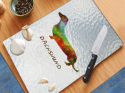 Dachshund Wood Color Wash - Cutting Board