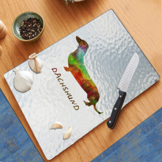 Dachshund Wood Color Wash - Cutting Board