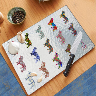 Daschund Dog Pattern - Cutting Board