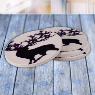 Deer Buck Art - Drink Coaster Gift Set