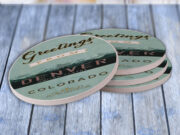 Denver Colorado Greetings - Drink Coaster Gift Set