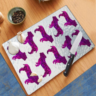 English Bulldog Hot Pink Pattern - Cutting Board