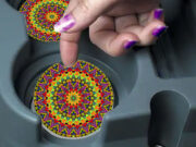 Far Out Tie Dye Man - Car Coasters