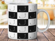 Fishing Hook String Modern Pattern Art - Coffee Mug