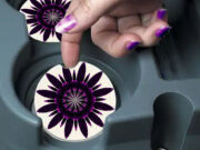 Flower Fan - Car Coasters