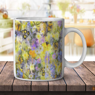 Flower Garden Painting - Coffee Mug