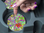 Flower Koi - Car Coasters