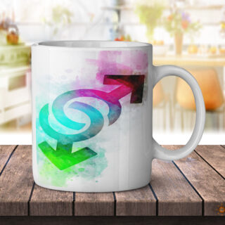 Gay Pride Flag Male Sex Symbols - Coffee Mug