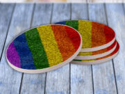 Gay Pride Sequin Sparkle - Drink Coaster Gift Set