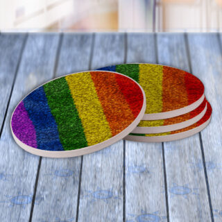 Gay Pride Sequin Sparkle - Drink Coaster Gift Set