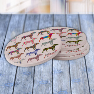 Great Dane Dog Pattern - Drink Coaster Gift Set