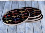 Great Dane Pattern - Drink Coaster Gift Set