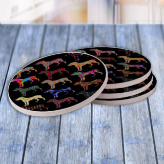 Great Dane Pattern - Drink Coaster Gift Set