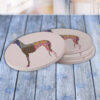 Greyhound Dog Flower Pattern - Drink Coaster Gift Set