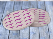 Greyhound Pink - Drink Coaster Gift Set