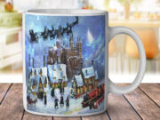 Holiday Santa Wizards World Painting - Coffee Mug