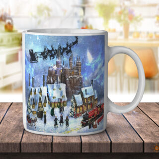 Holiday Santa Wizards World Painting - Coffee Mug