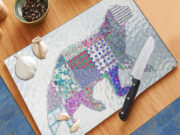 Honey Badger Watercolor Pattern - Cutting Board