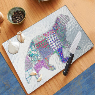 Honey Badger Watercolor Pattern - Cutting Board