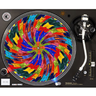 Jellybean Kitty Candy Kane by Denise Every - Turntable Slipmat