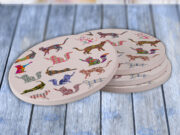 Kitty Cat Pattern - Drink Coaster Gift Set