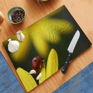 Ladybug Sunflower - Cutting Board