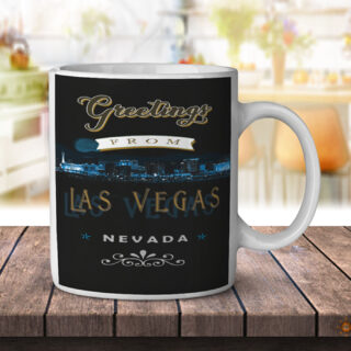 Las Vegas Night Greetings - Coffee Mug