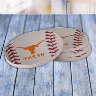 Longhorns Baseball - Drink Coaster Gift Set